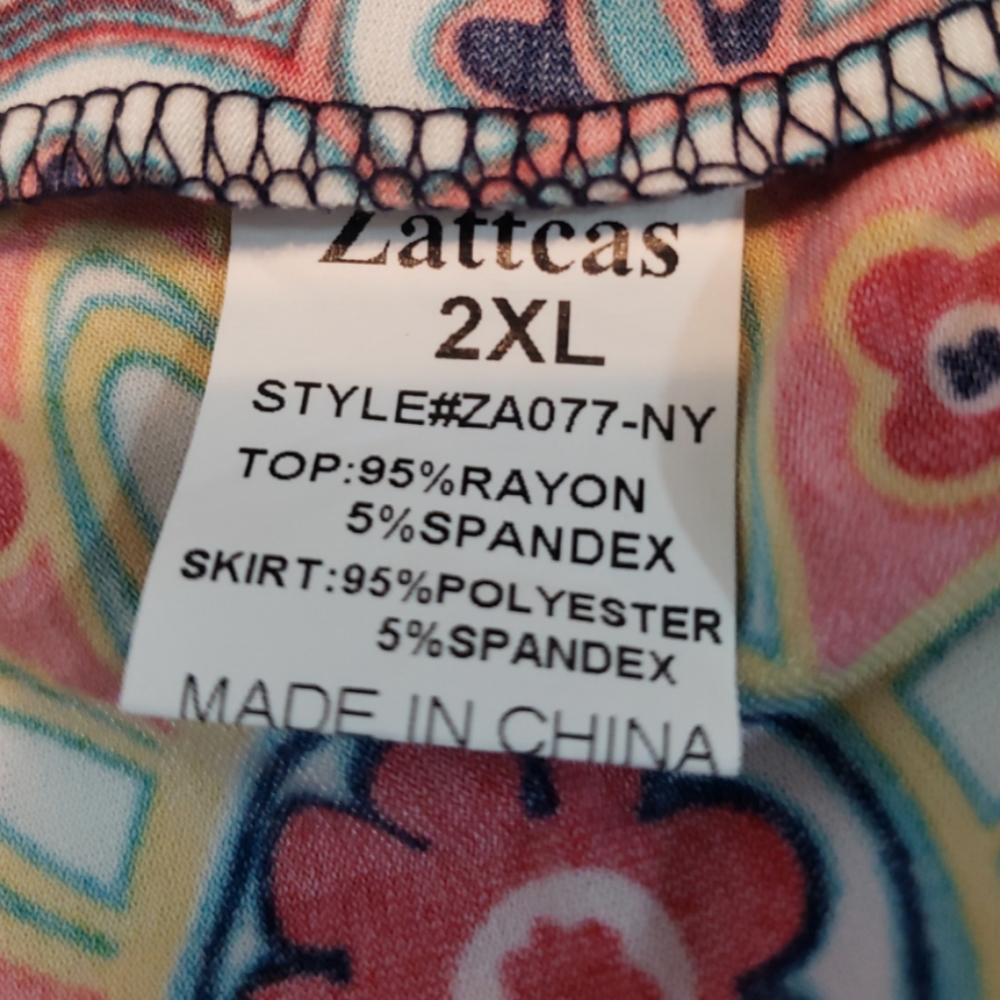 Zattcas Dress Size XXL Sleeveless Maxi Dress Floral Geometric Print Women's - Picture 6 of 7